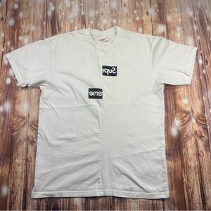 Supreme X Comme Des Garcons Shirt Split Box Logo Tee size Medium
